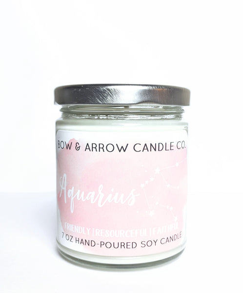Aquarius Zodiac 7 oz Candle