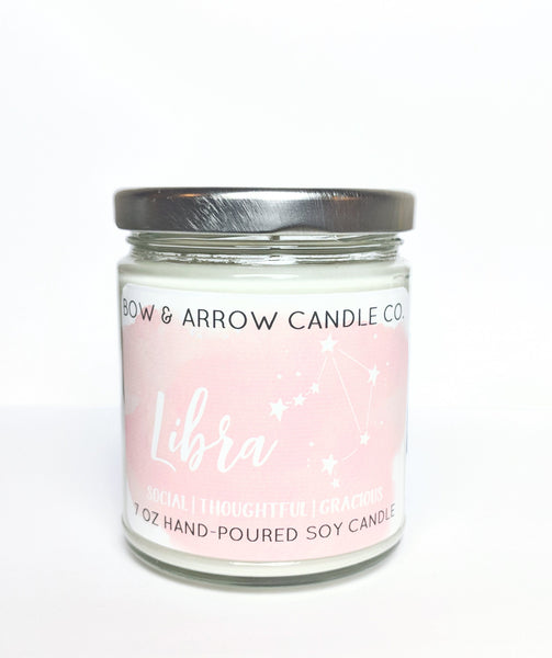 Libra Zodiac 7 oz Soy Candle