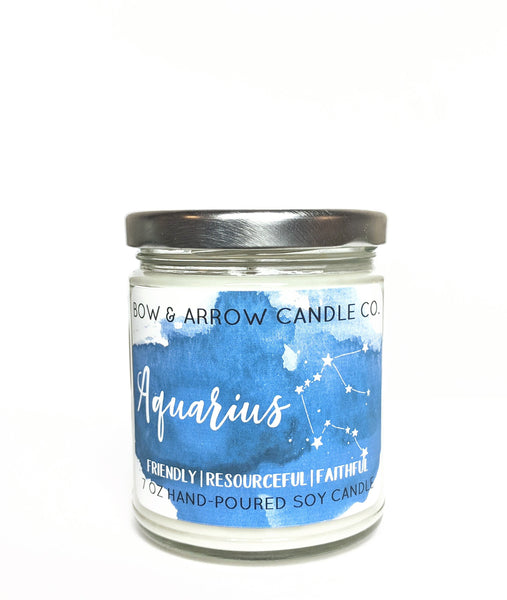 Aquarius Zodiac 7 oz Candle