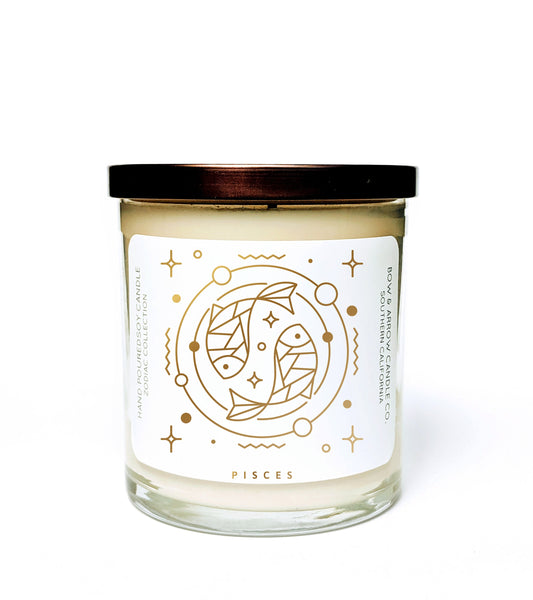 Pisces Zodiac 10 oz Soy Candle