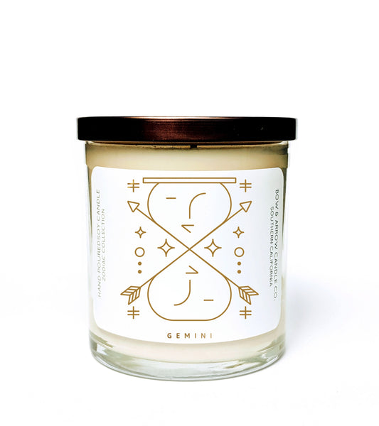 Gemini Zodiac 10 oz Soy Candle