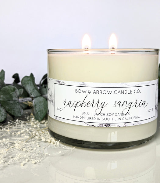 Raspberry Sangria 15 oz Double Wick Candle