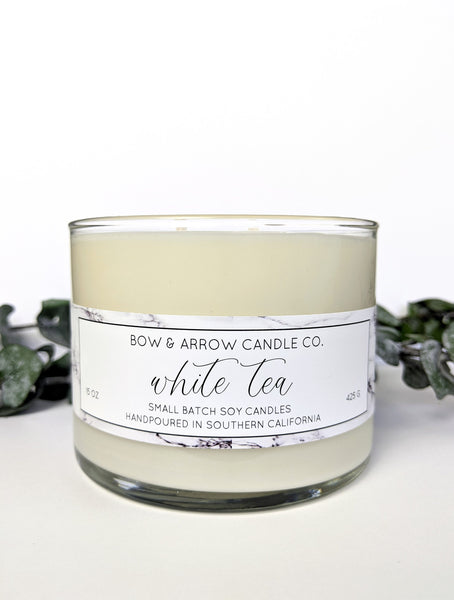 White Tea Scented 15 oz Double Wick Candle
