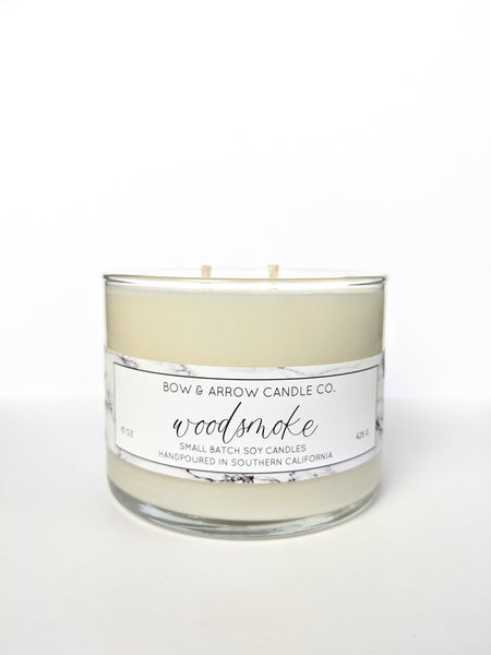 Woodsmoke Scented 15 oz Double Wick Candle