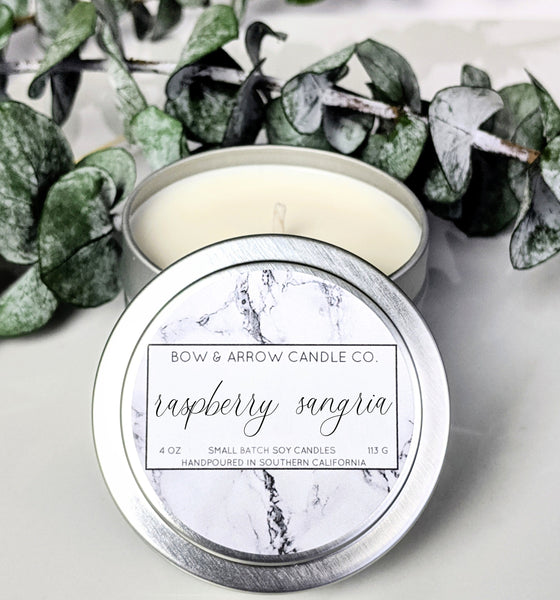 Raspberry Sangria 4 oz Soy Candle