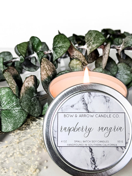 Raspberry Sangria 4 oz Soy Candle