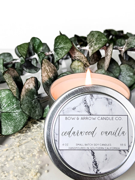 Cedarwood Vanilla 4 oz Soy Candle