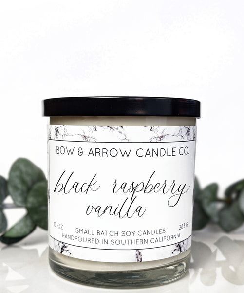 Black Raspberry Vanilla 10 oz Soy Candle