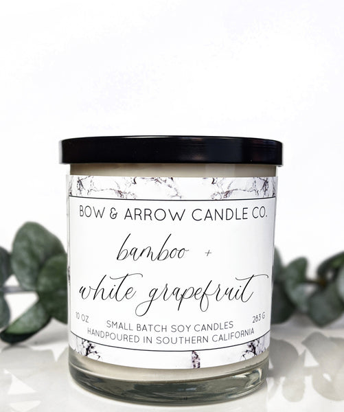 Bamboo & White Grapefruit 10 oz Soy Candle