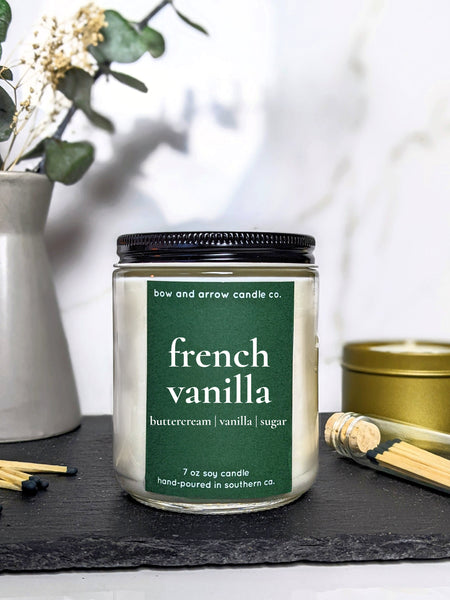 French Vanilla 7 oz Candle- Emerald Collection