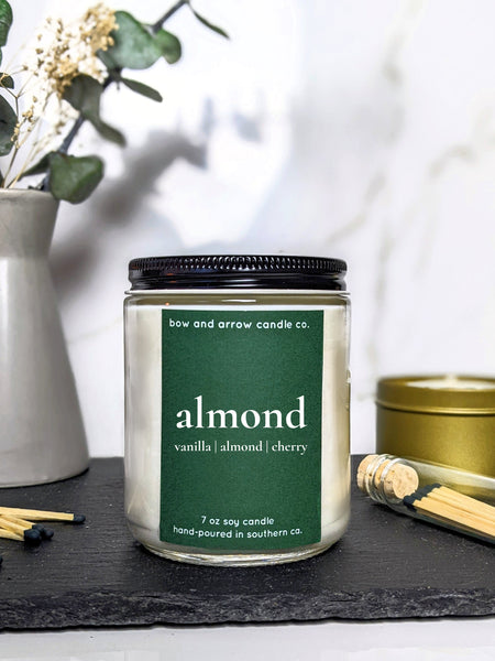 Almond 7 oz Candle- Emerald Collection
