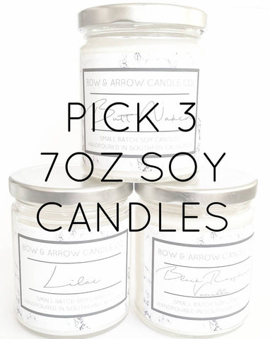 Pick Three 7 oz Soy Candles
