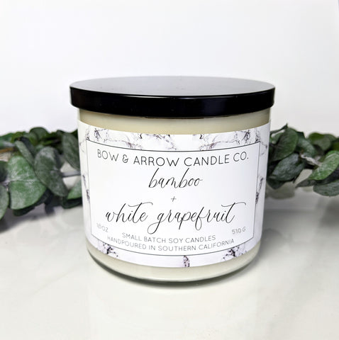 Bamboo & White Grapefruit 18 oz Double Wick Candle