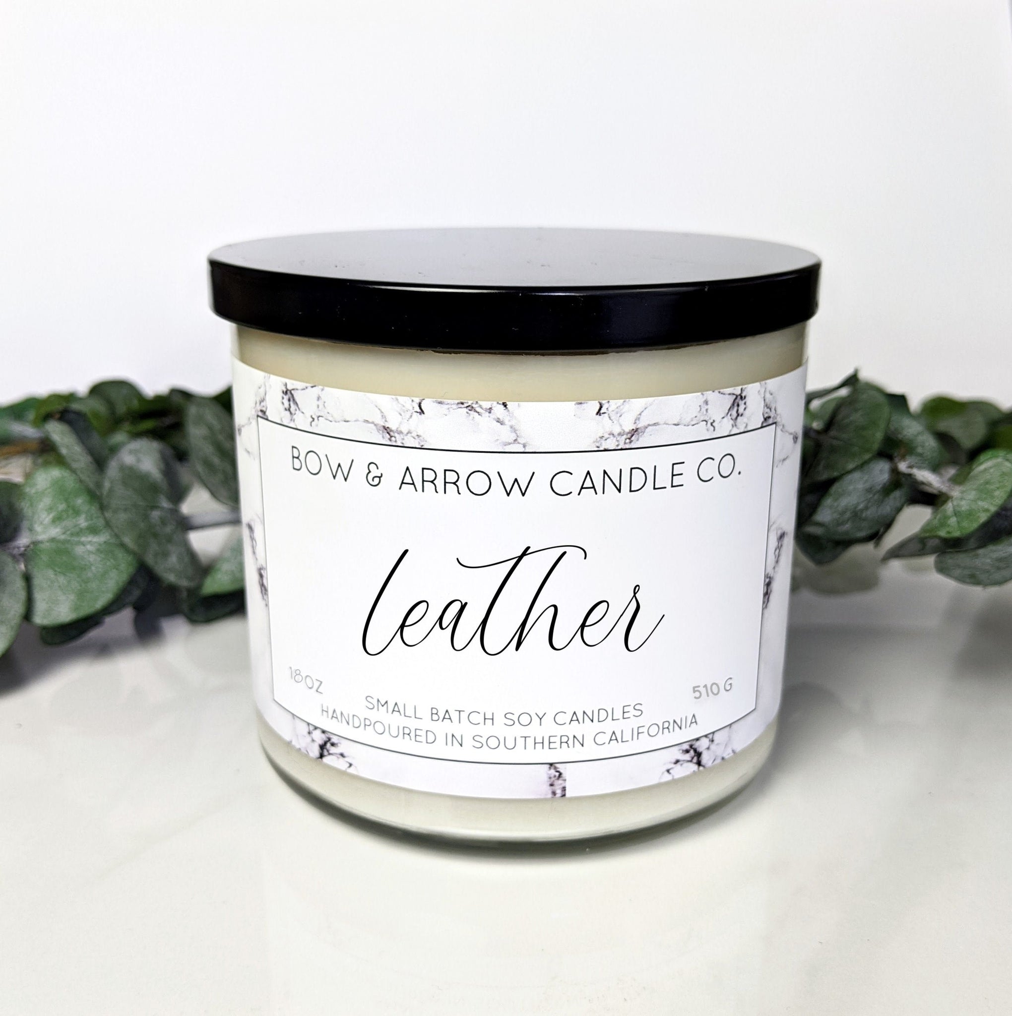 Leather 18 oz Double Wick Soy Candle