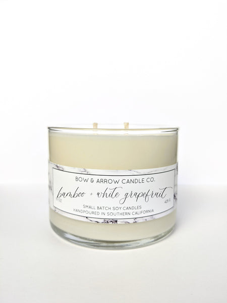 Bamboo Grapefruit Scented 15 oz Double Wick Candle