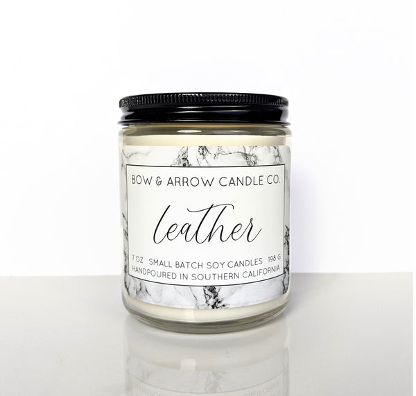 Leather 7 oz Soy Candle