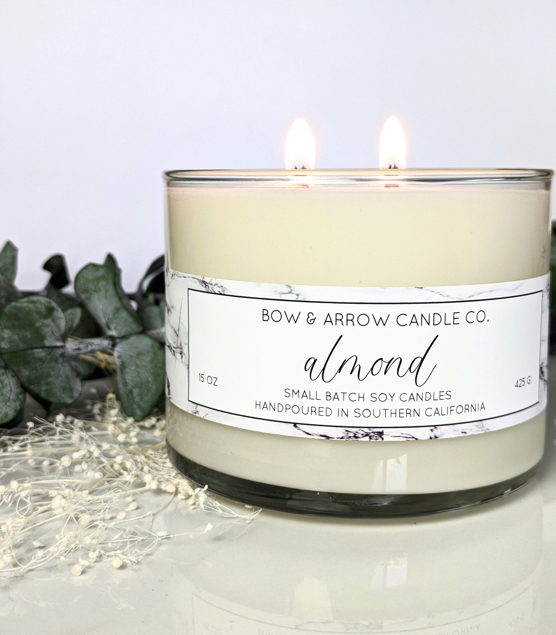 Almond Scented 15 oz Double Wick Candle