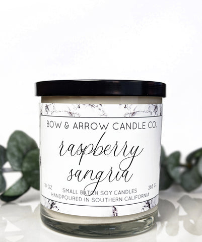 Raspberry Sangria 10 oz Soy Candle