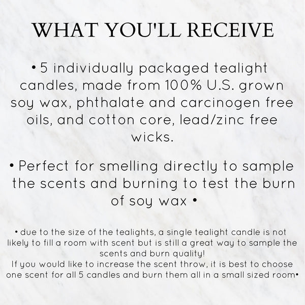 Pick 5 Soy Candle Sample Pack