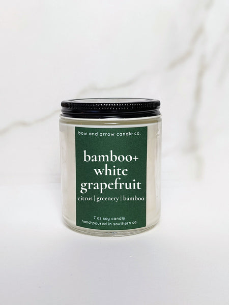 Bamboo & White Grapefruit 7 oz Candle- Emerald Collection