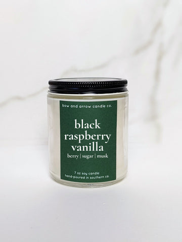 Black Raspberry Vanilla 7 oz Candle- Emerald Collection
